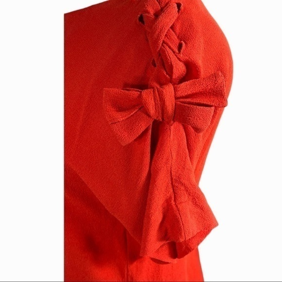 See by Chloe red lace up sleeve top size 6 - Picture 3 of 9